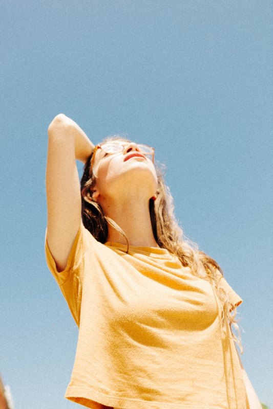 Woman enjoying the sun