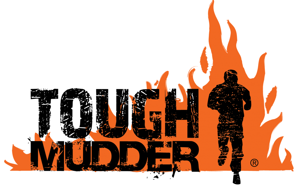 The logo for the Tough Mudder organisation. Showing a competitor running through fire... like they do in the Tough Guy!