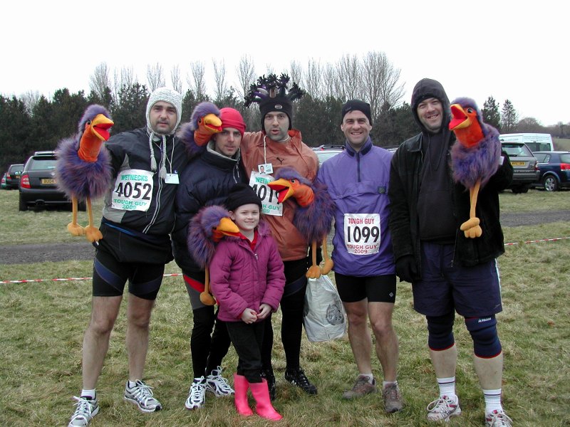 Us at the start of the 2009 Tough Guy event; Year Of The Guy Gorilla...