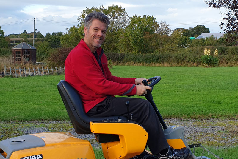 paul lewis cutting grass